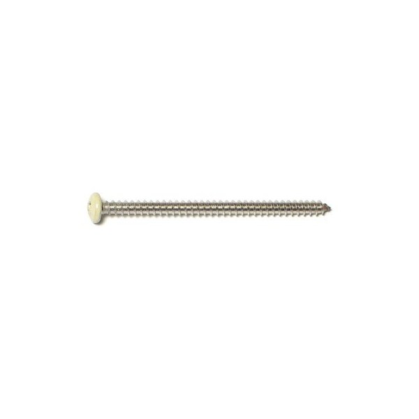 Midwest Fastener Sheet Metal Screw, #8 x 2-1/2 in, Painted 18-8 Stainless Steel Pan Head Phillips Drive, 12 PK 71006 - main